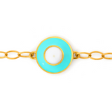 Turquoise Teddy Bracelet with Chain Link