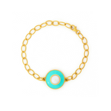Turquoise Teddy Bracelet with Chain Link